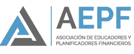 MRP ASESORES Logo de la AEPF, con las letras "AEPF" y el texto "Asociación de Educadores y Planificadores Financieros".Planificación Financiera