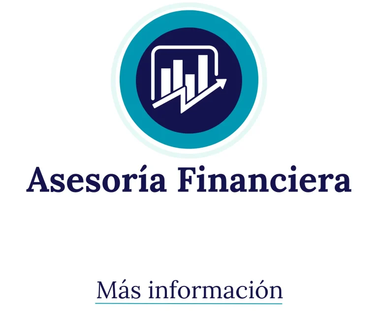 MRP ASESORES Logo de Asesoría Financiera con gráfico de barras y texto informativo para tener ahorro