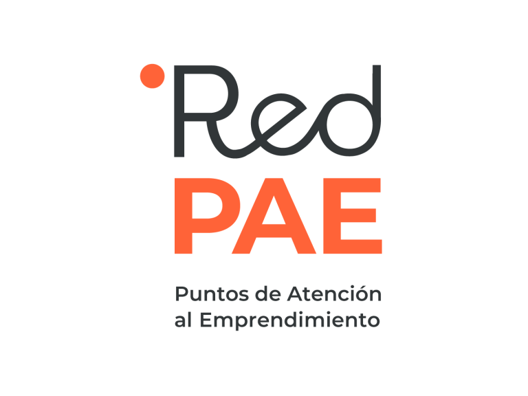 ASESOR HIPOTECARIO Y ASESOR FINANCIERO Logo de Red PAE, puntos de atención al emprendimiento, en colores negro y naranja. Gestión de autónomos