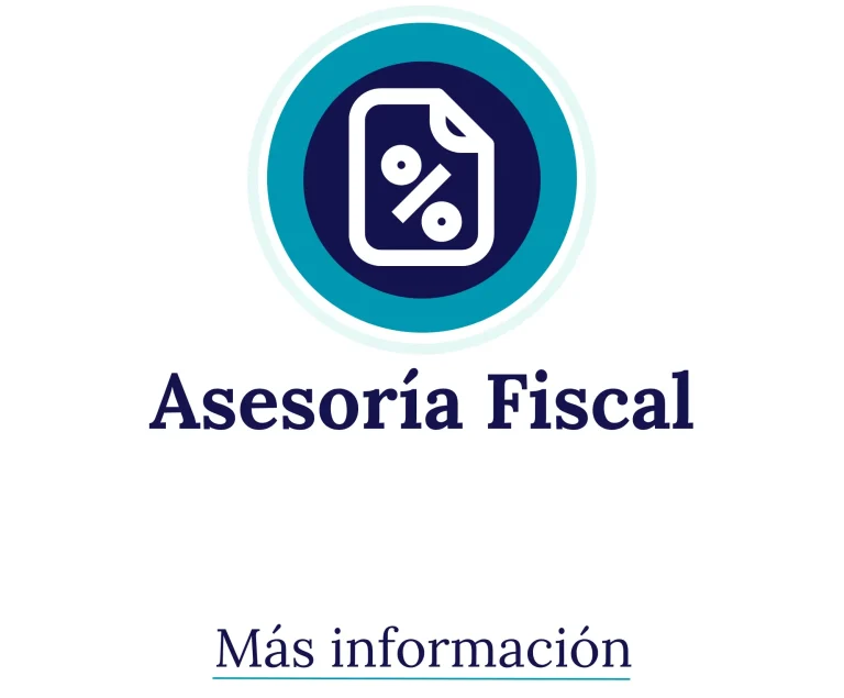 MRP ASESORES Logo de Asesoría Fiscal con ícono de documento y símbolo de porcentaje.